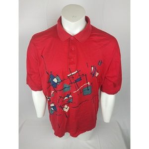 Vintage 1980s Nike Polo size XL red